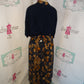 Vintage Maggie Lawerace Blue/Chain 2 Piece Skirt Set Size 3x
