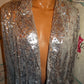 Vintage Romans Silver Sequins Blazer Size 2x