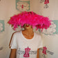 Vintage Pink Feather Hat