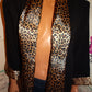 Vintage S.L. Fashions Black Leopard Throw Size 2x
