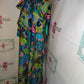 Vintage Penthouse Gallery Green Colorful Long Dress Size XL