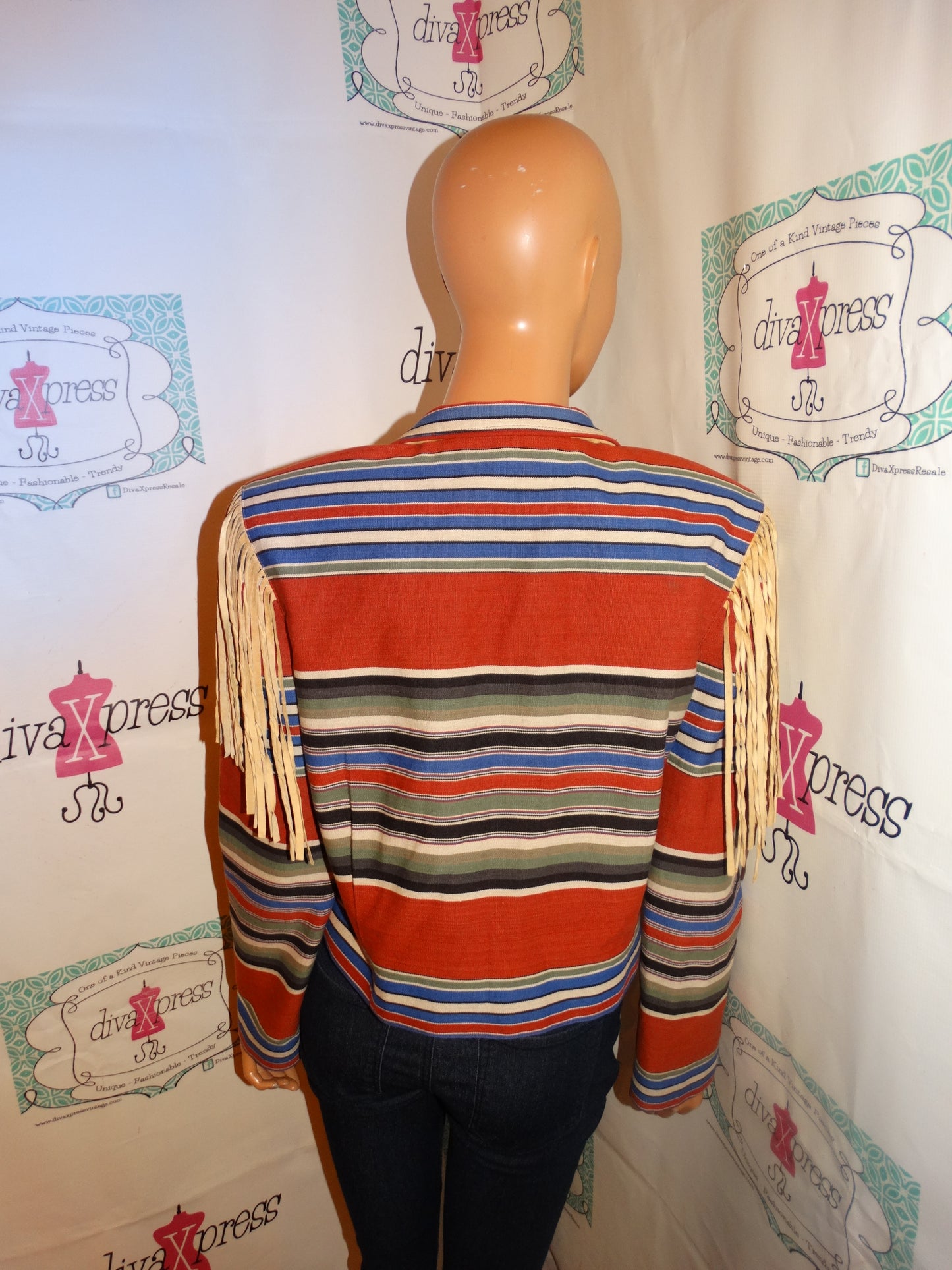 Vintage RanchWear Tan Colorful Shingle Jacket Size S