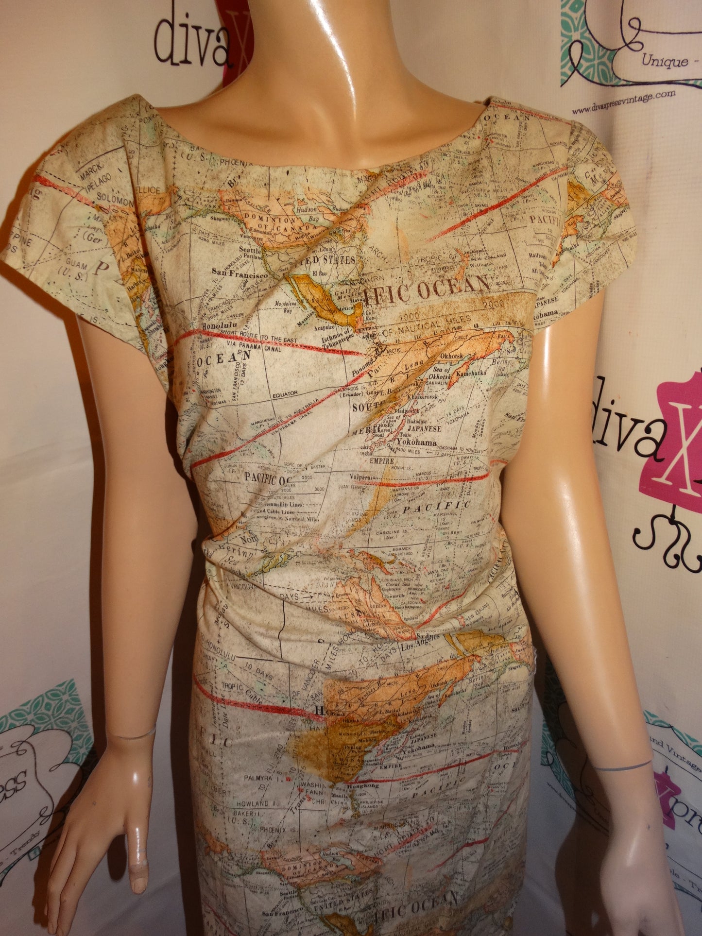 Vintage Tan World Dress Size L