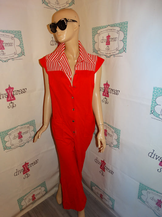 Vintage Red/White Romper Size L
