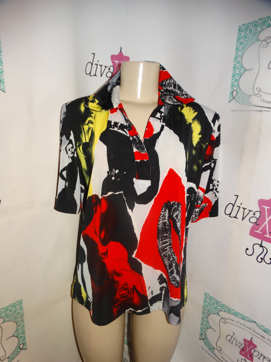 Vintage Ulimex Black Face Blouse Size L