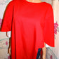 Vintage Red XL Long Ruffle Throw Size S-3x