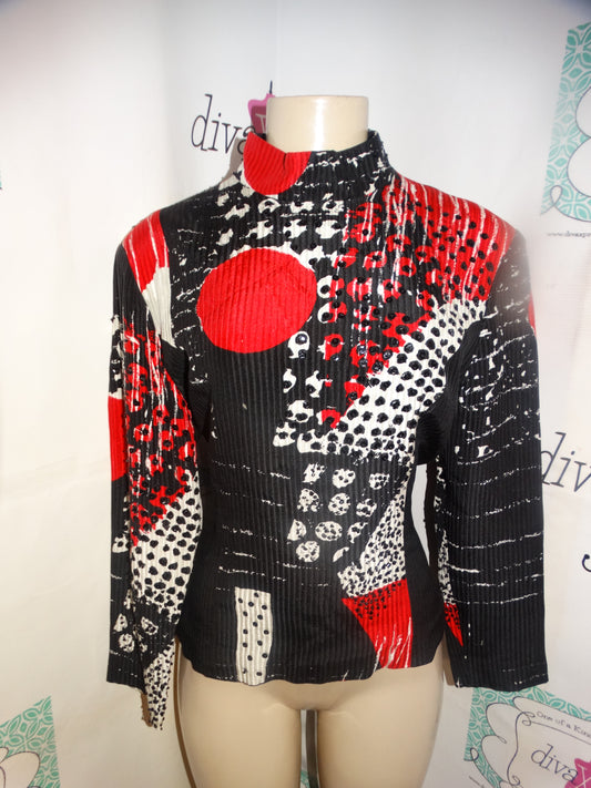 Vintage ORignal Lee Red/Black White Blouse Size S