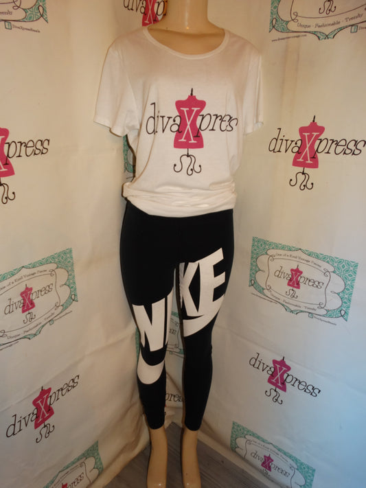 Vintage Nike Black/White Tights Size S