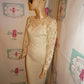 Vintage MoonGlow Cream Sequins Sweater Dress Size M