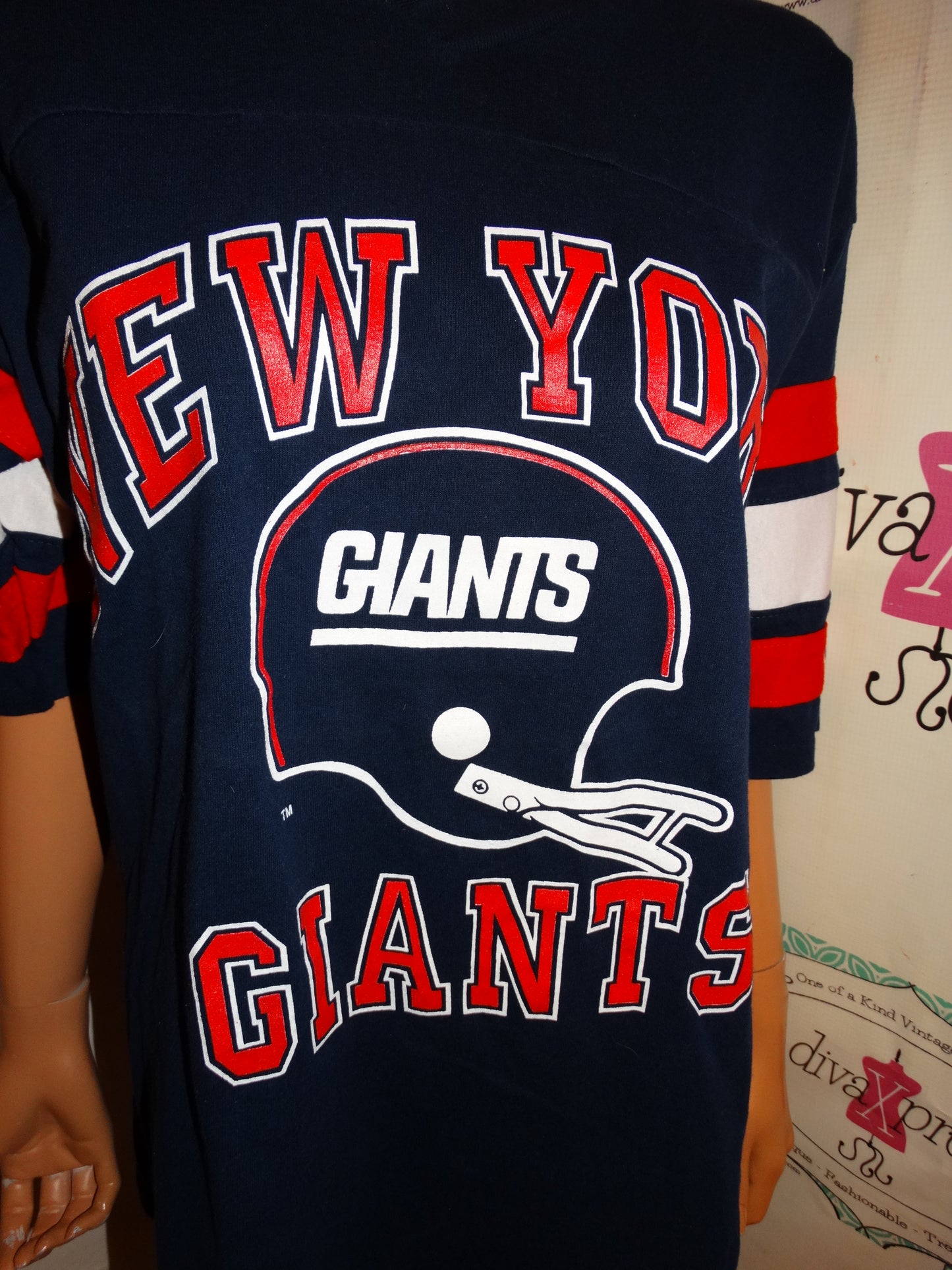 Vintage Logo 7 New York Giants T Shirt Size XL