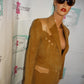 Vintage Pioneer Wear Tan Leather Patch Blazer Size S