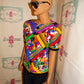 Vintage Richard Wareen Colorful Top Size S
