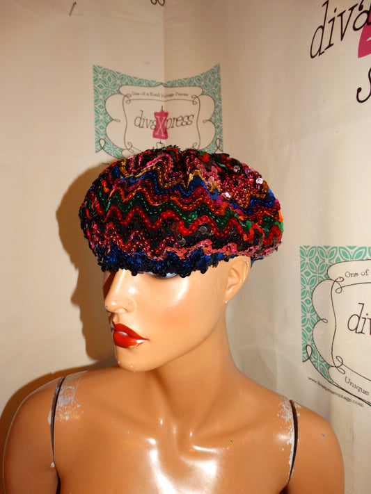Vintage Sequins Beanie Hat