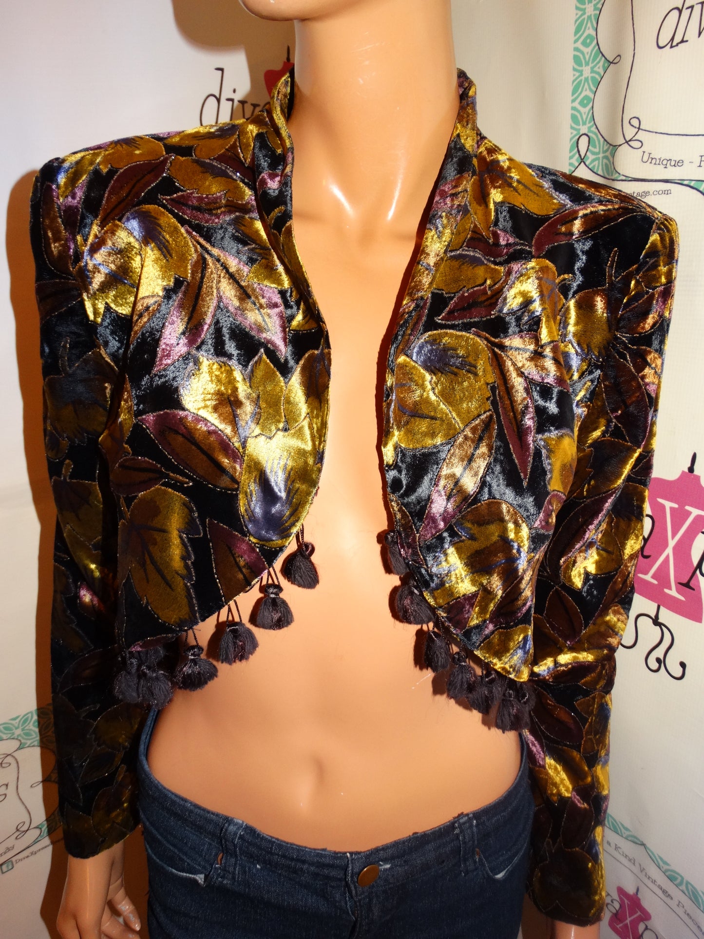 Vintage Melrose Black/Green Shingle Jacket Size S