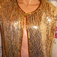 Vintage Stenay Gold Sequins Throw Size XL