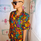 Vintage Way To Go Colorful Blouse Size M