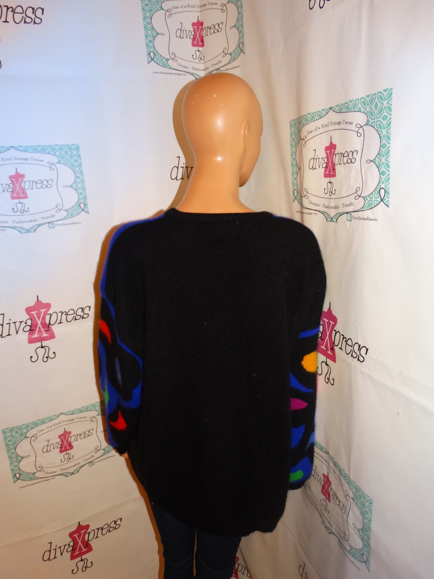Vintage Rafella Purple Colorful Sweater size 2x