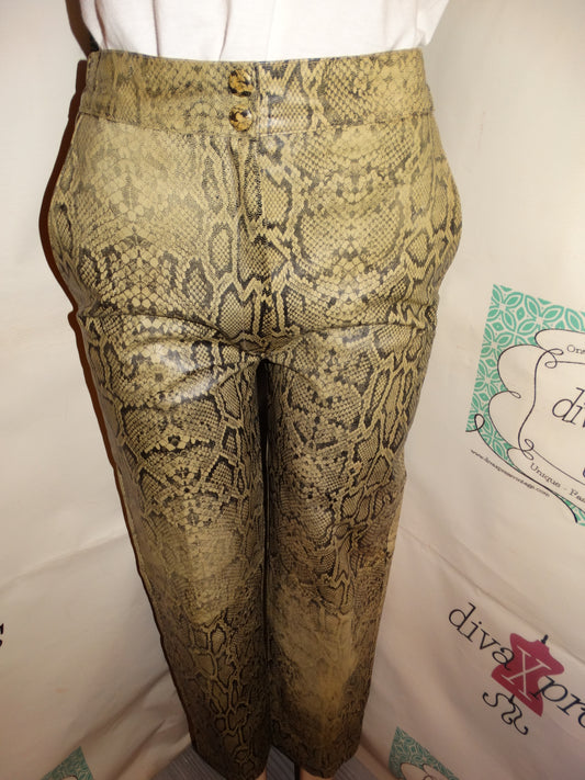 Vintage Leather Snakeskin Pants Size M