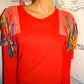 Vintage Red Shingle Top Size 1x