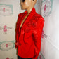 Vintage Nina M Red Shoulder Detail Blazer Size XL