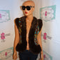 Vintage Sooki Des La Brown Faux Fur Vest Size S