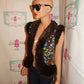 Vintage Sooki Des La Brown Faux Fur Vest Size S