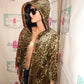 Vintage Leopard Faux Fur Reversible Leather Jacket Size S