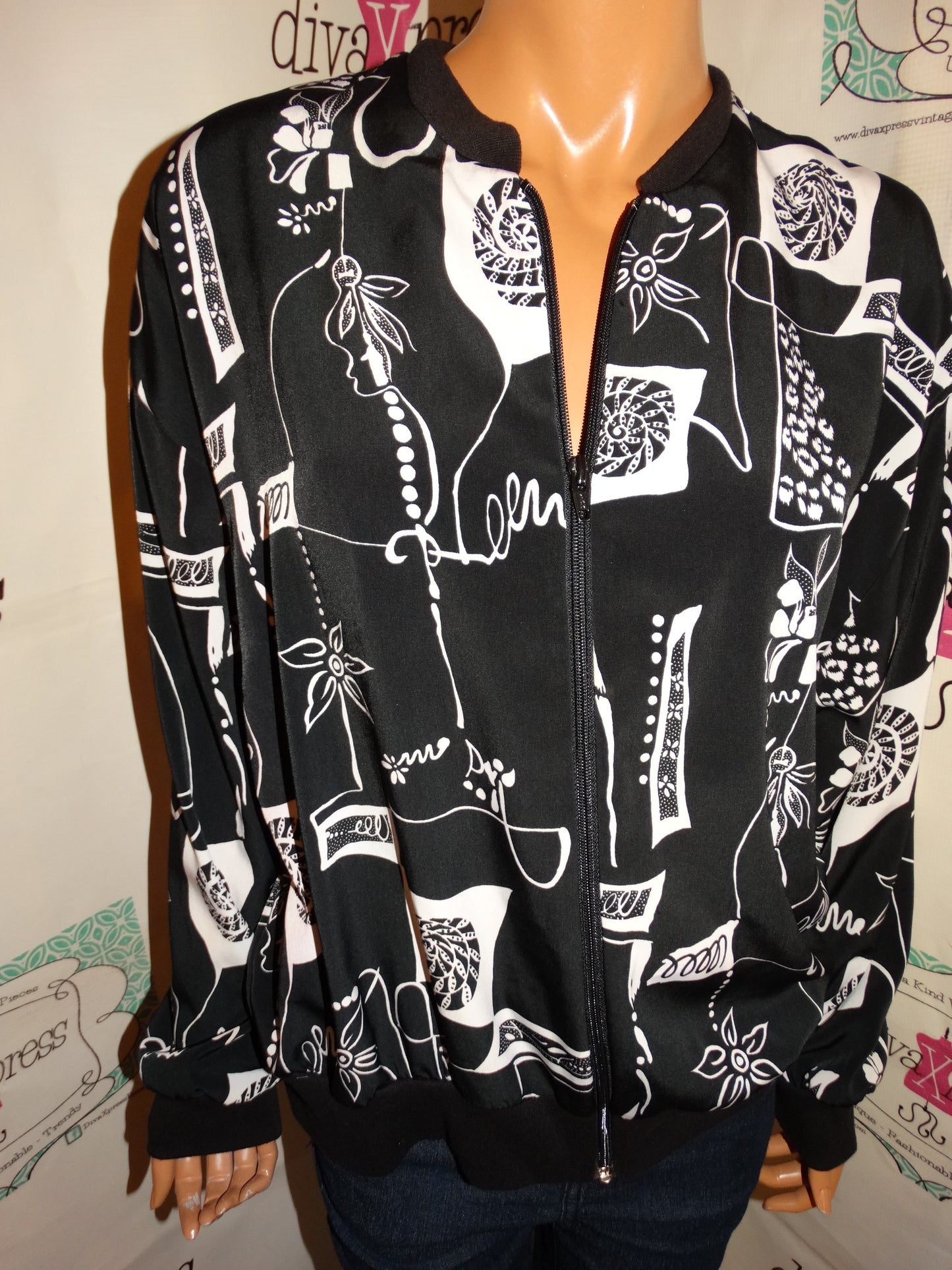 Vintage Peter Popovitch Black/White Jacket Size M