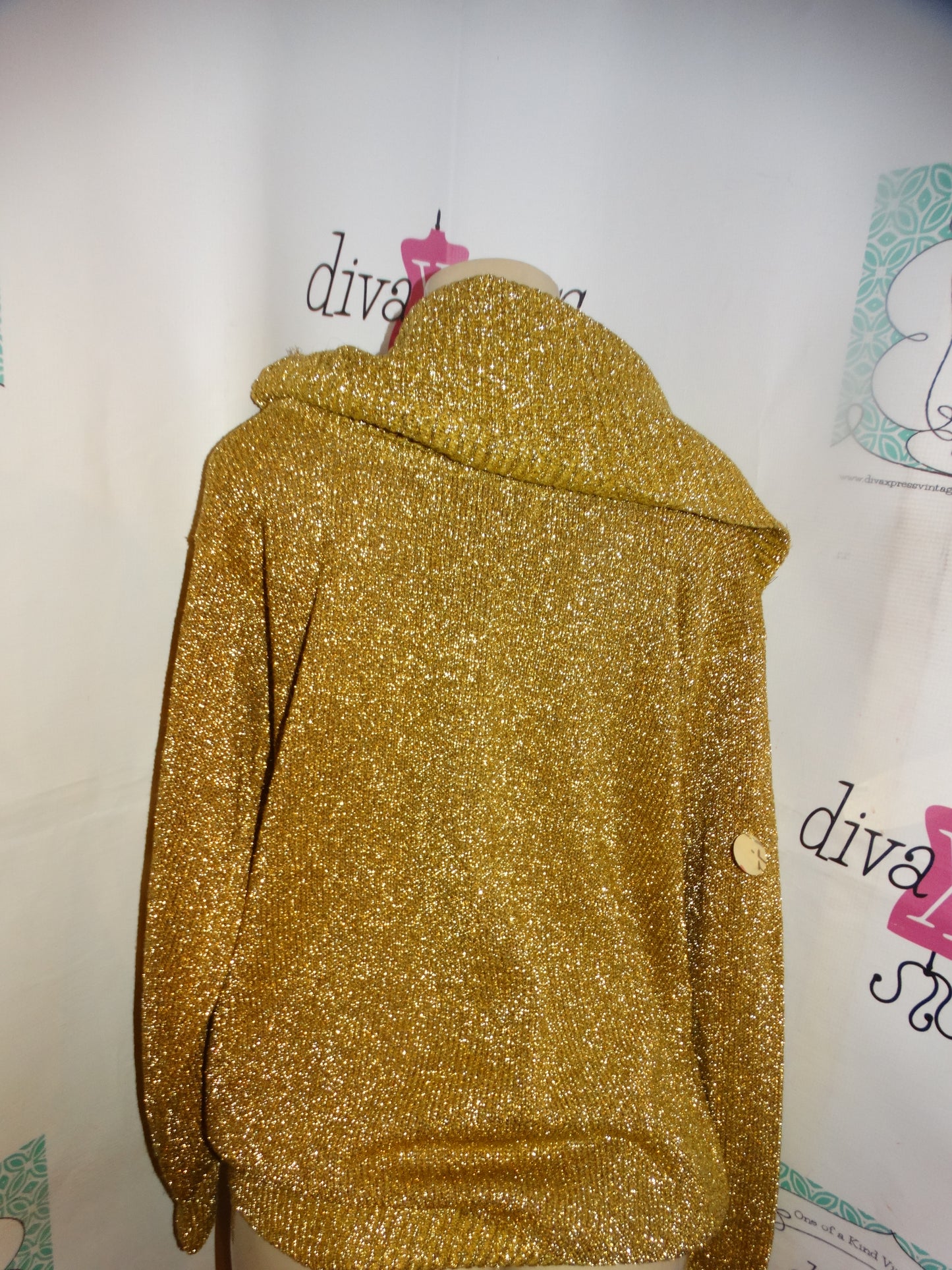 Vintage Spree International Gold Shingle Sweater Size 1x