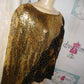 Vintage Joseph Lebon Gold/Black Sequins Top Size L