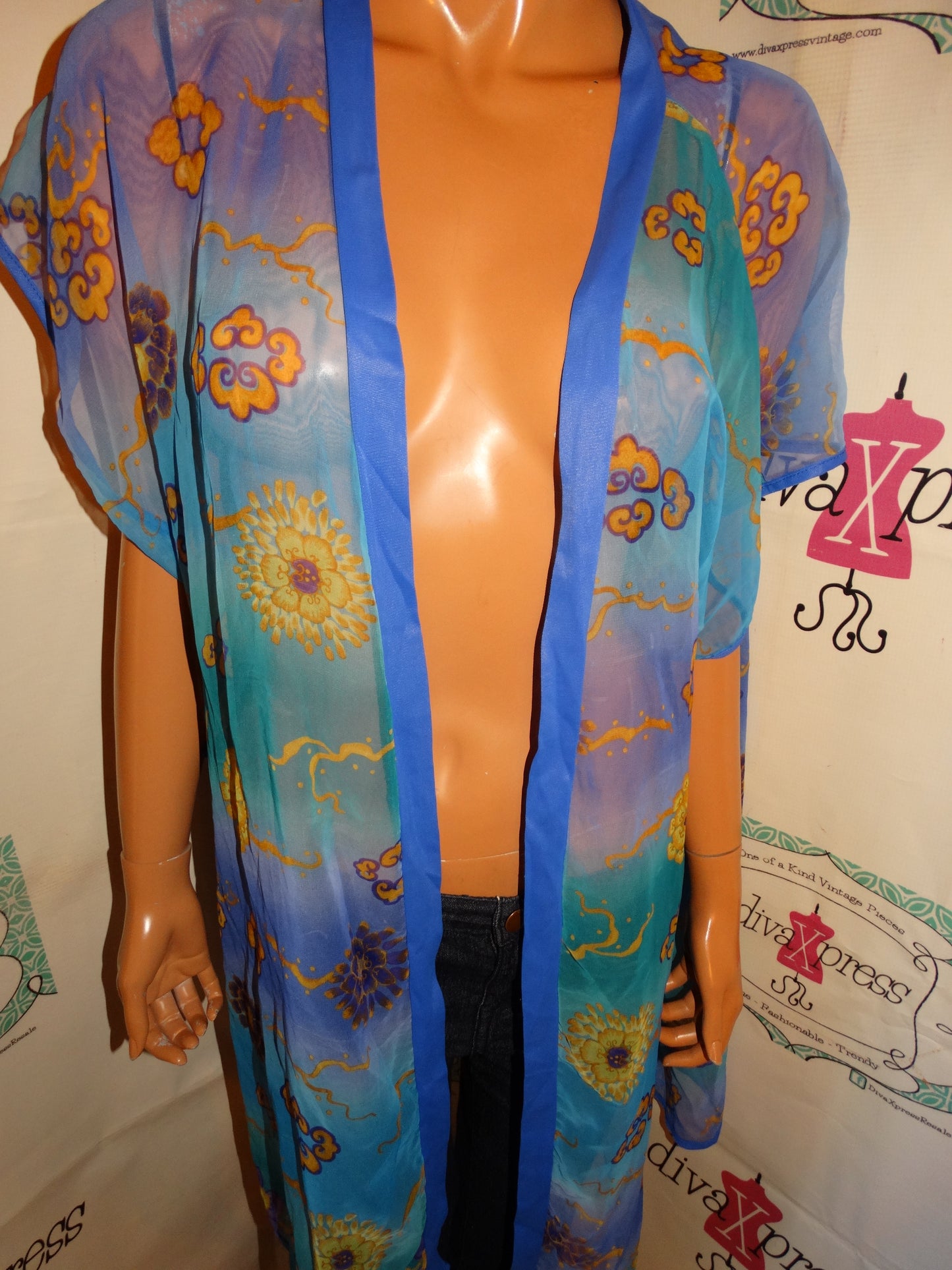 Vintage Purple/Green Duster Throw Size L