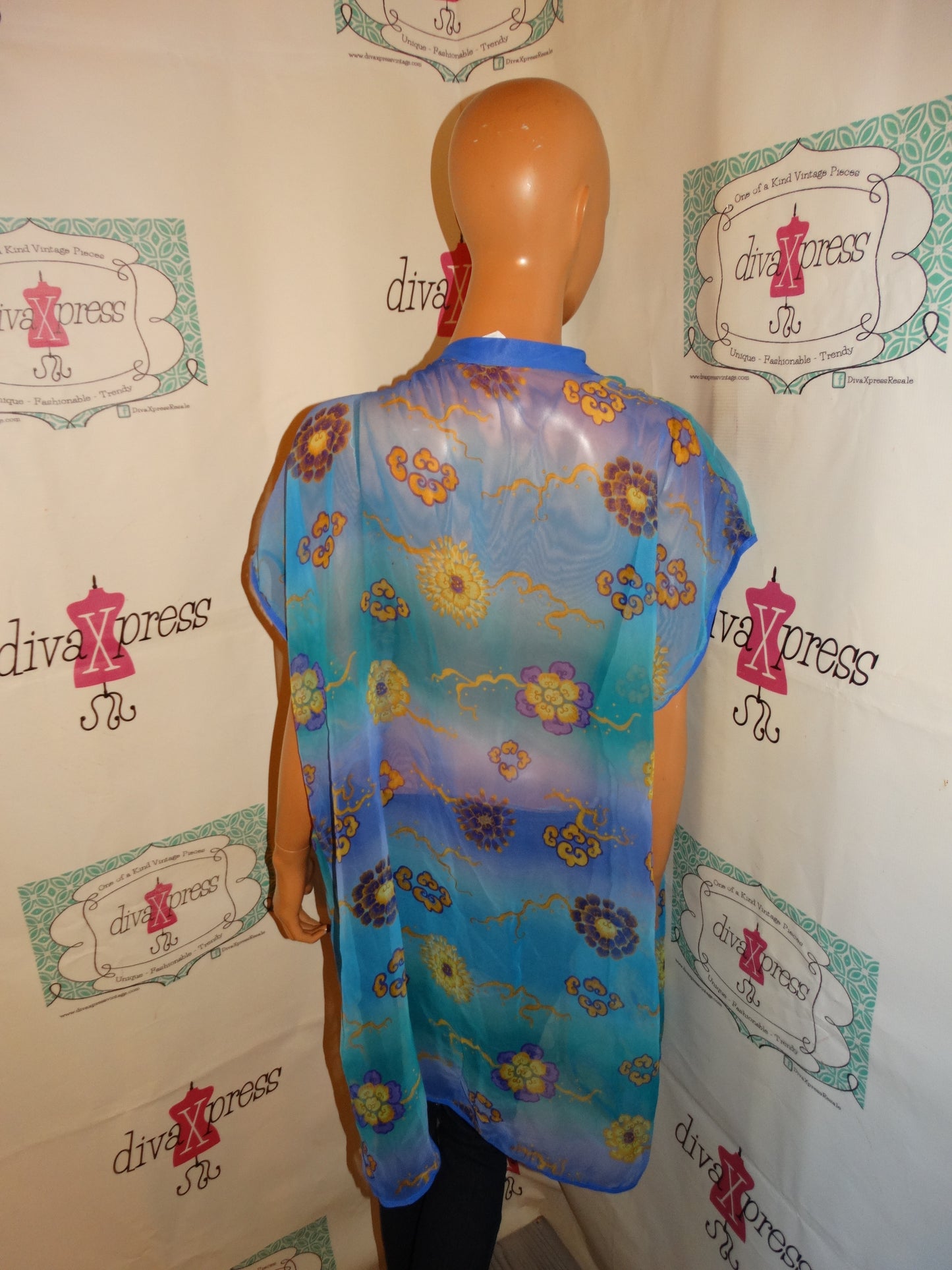 Vintage Purple/Green Duster Throw Size L