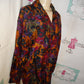 Vintage Stunt Collection Black Purple Blouse Size 1x