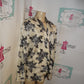 Vintage Valerie Stevens Cream/Gray Black Blouse Size 1x