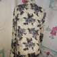 Vintage Valerie Stevens Cream/Gray Black Blouse Size 1x