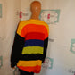 Vintage Richard Colorful Shingle Beaded Sweater Size XL