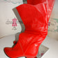 Vintage Red Leather Boots Size 8