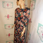 Vintage Karin Stevens Blue/Floral Dress Size M