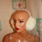 Vintage White Faux Fur Ear Muffs