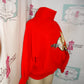 Vintage Red Gold Detail Shoulder Detail Sweater Top Size L