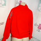 Vintage Red Gold Detail Shoulder Detail Sweater Top Size L