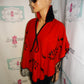 Vintage Red Wool Poncho 1 Size Fits All