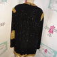 Vintage Judith Ann Plus Black/Gold Sequins Top Size 1x