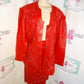 Vintage Raggmattaz Red Leather 2 Piece Skirt Set Size XL