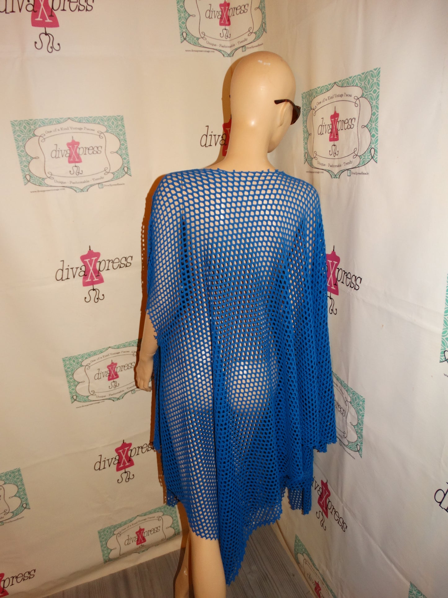 Vintage Royal Blue CoverUp  Size 1 Size Fits All