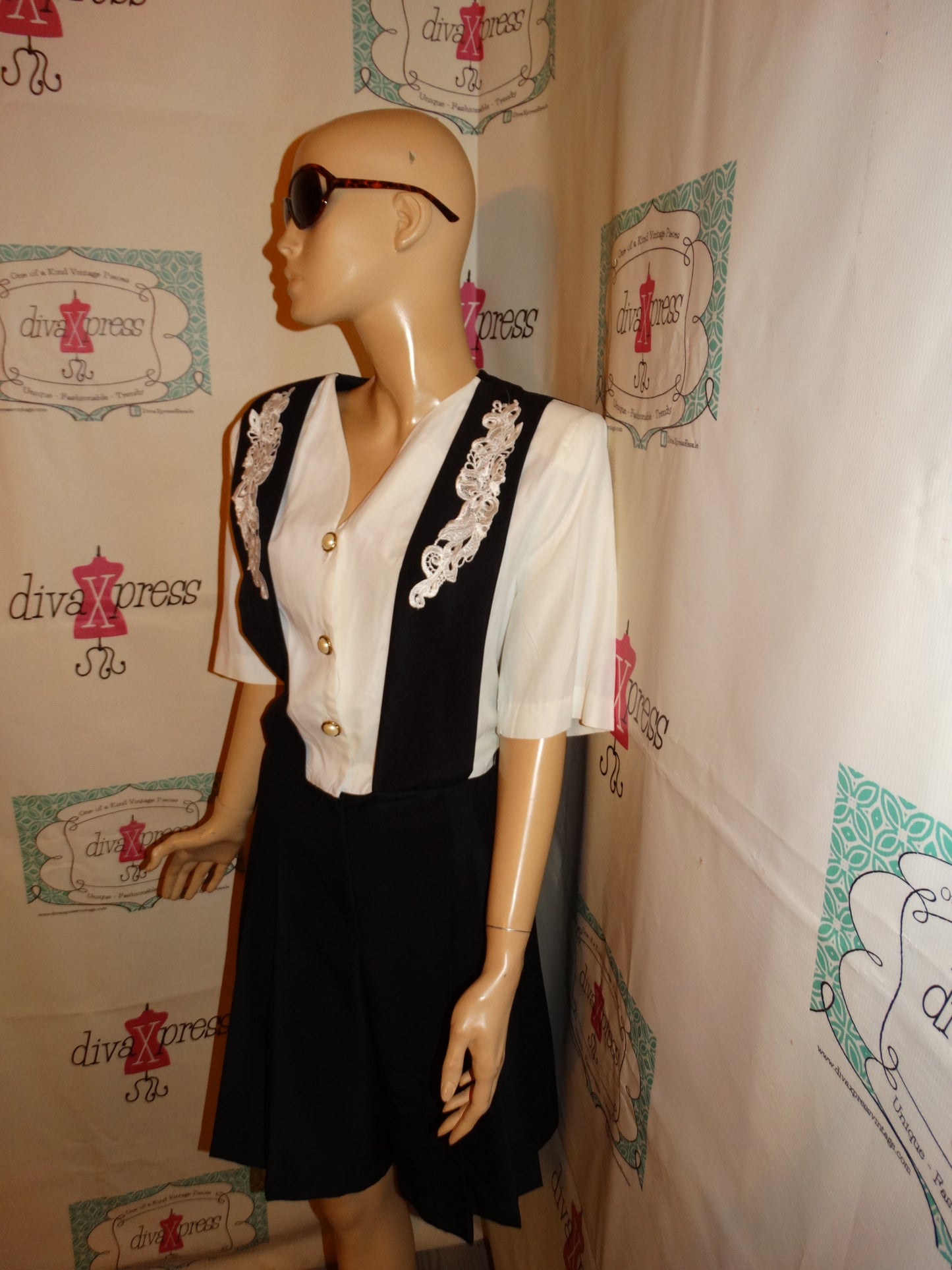 Vintage Postive Influence Black Romper Size XL