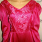 Vintage Pink Heavy Peplum Blouse Size L