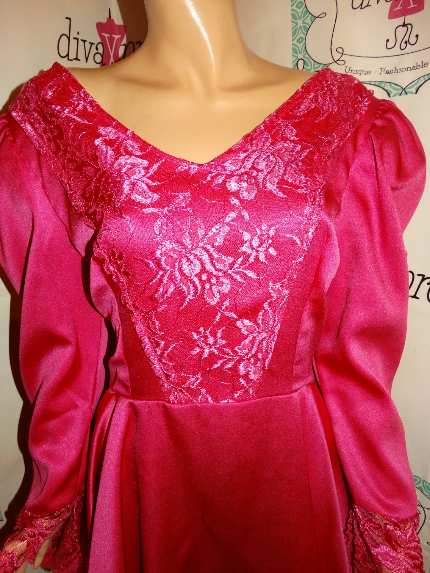 Vintage Pink Heavy Peplum Blouse Size L