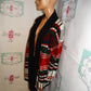 Vintage Limited Edition Red/Green/Black Sweater Throw Size 1x