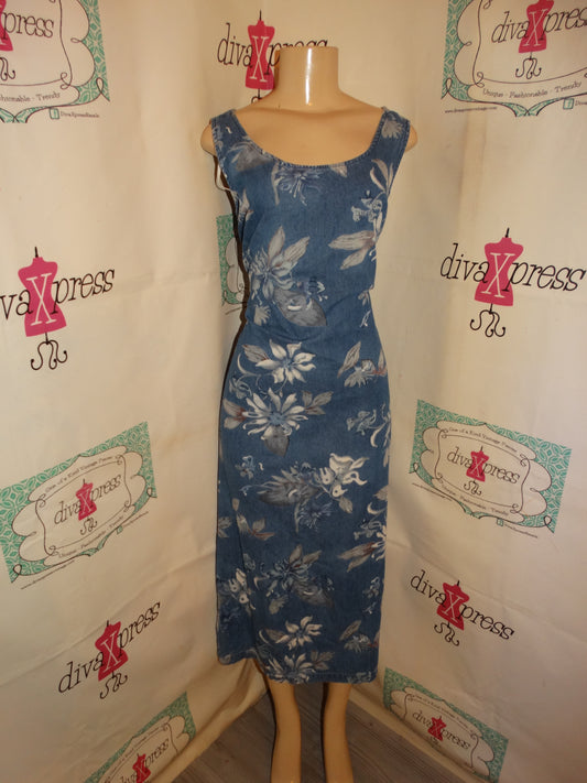 Vintage Robbie Bee Blue Jean Dress Size M
